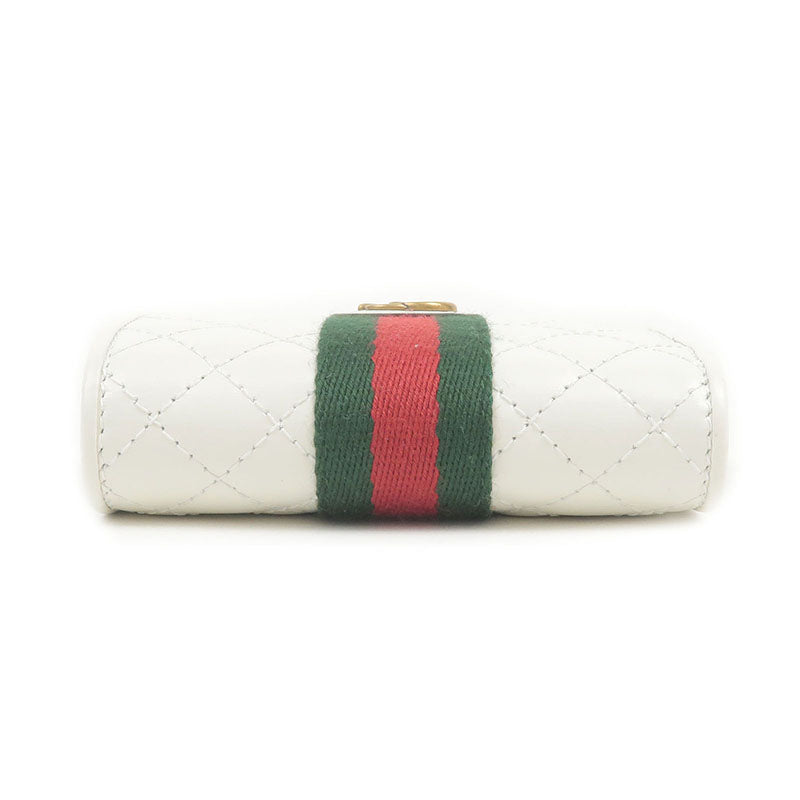 GUCCI GG Marmont Webbing Line Quilting Leather Wallet 536453