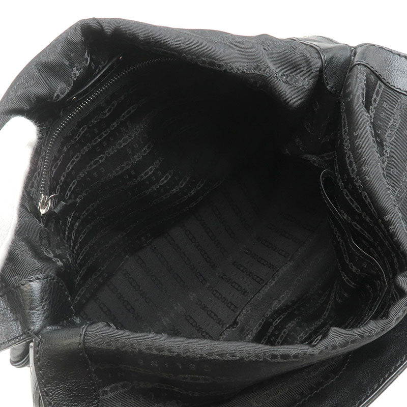 CELINE Leather Shoulder Bag Black 161513