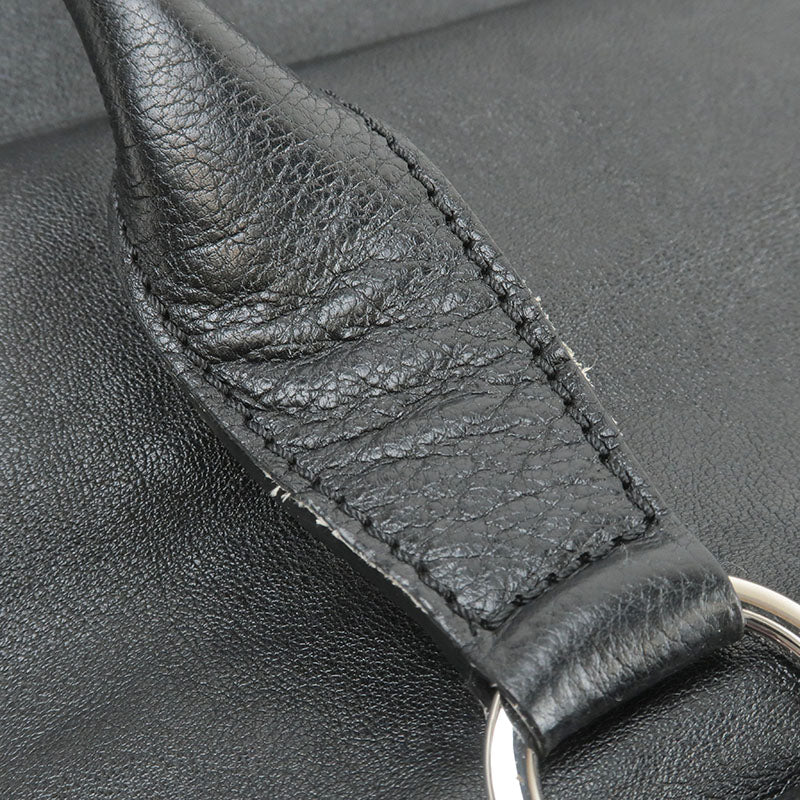 CELINE Leather Shoulder Bag Black 161513