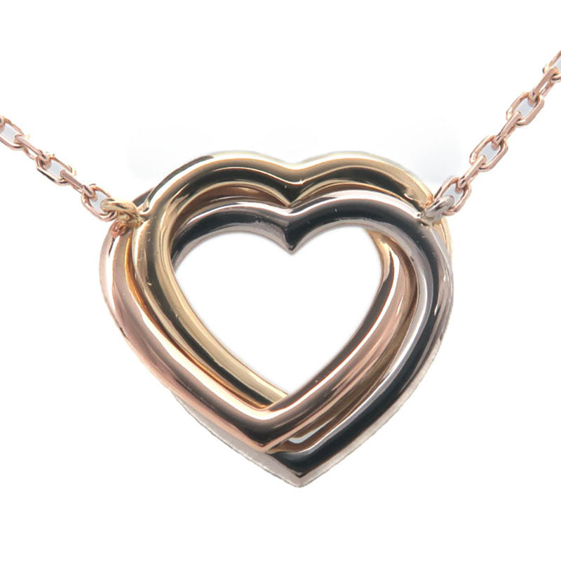 Cartier Trinity Heart Necklace Yellow Gold White Gold Rose Gold