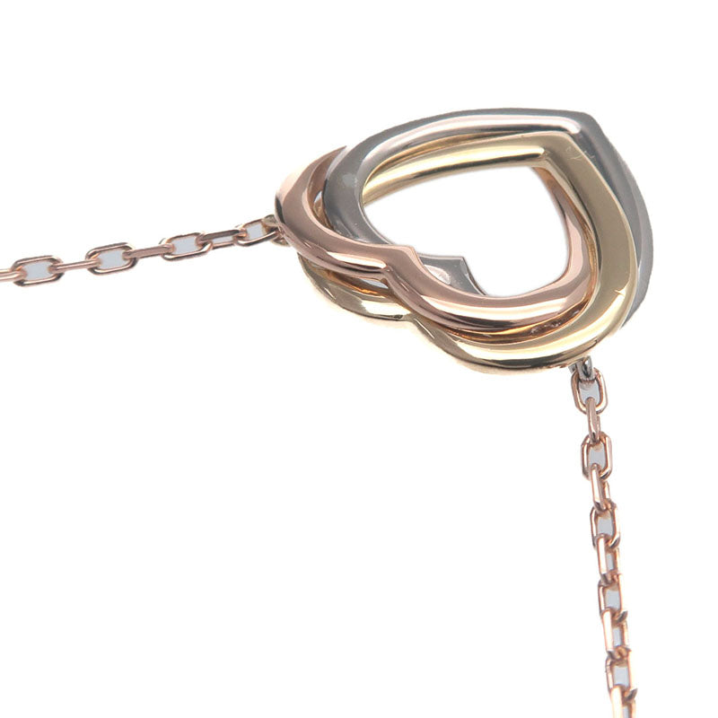 Cartier Trinity Heart Necklace Yellow Gold White Gold Rose Gold