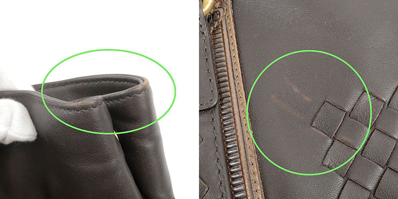 BOTTEGA VENETA Intrecciato Leather Tote Bag Dark Brown 161761