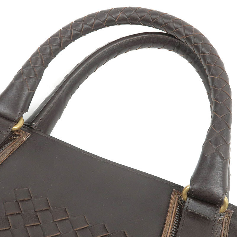 BOTTEGA VENETA Intrecciato Leather Tote Bag Dark Brown 161761