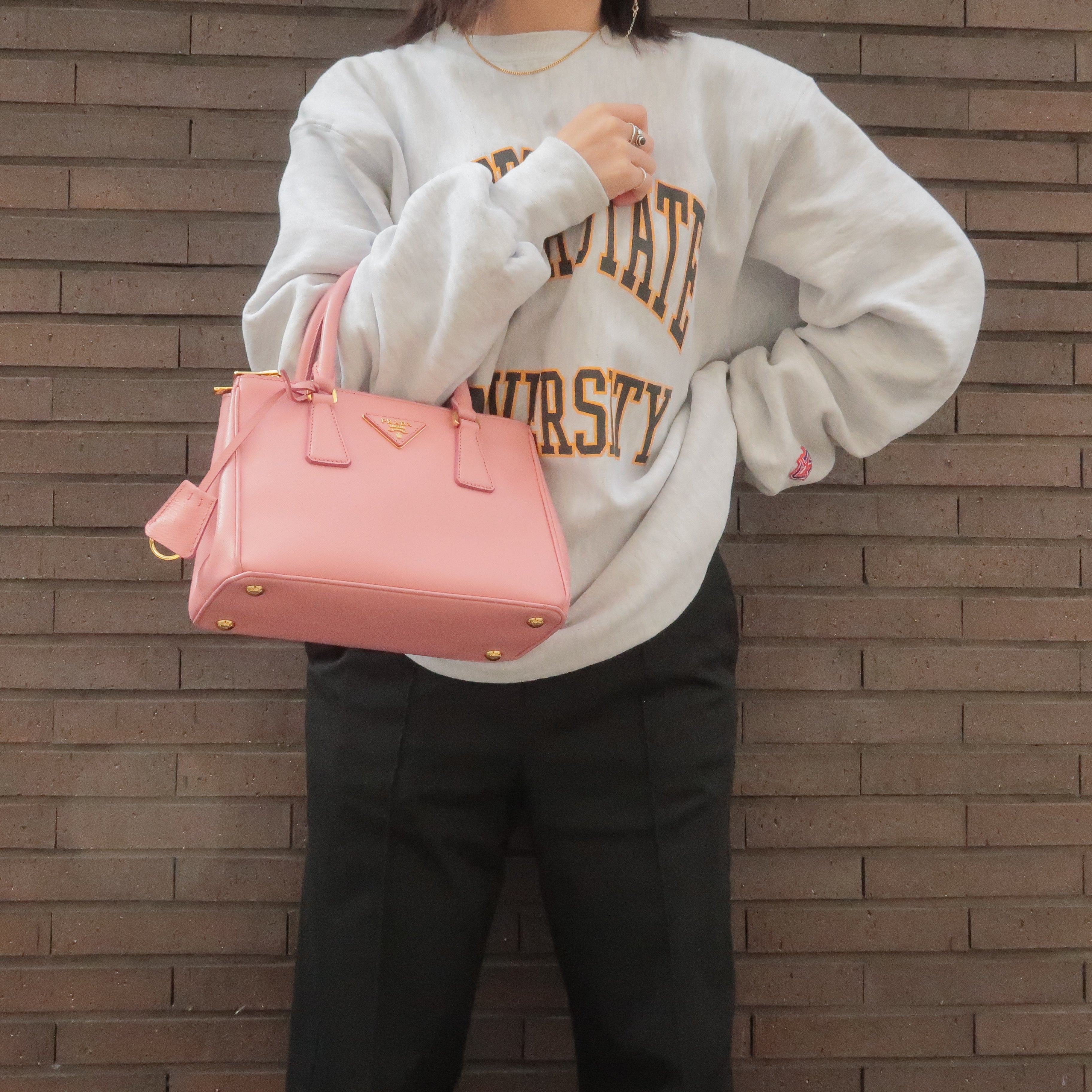 Prada Flower s Bag Pink Nylon Leather Prada – Timeless Vintage