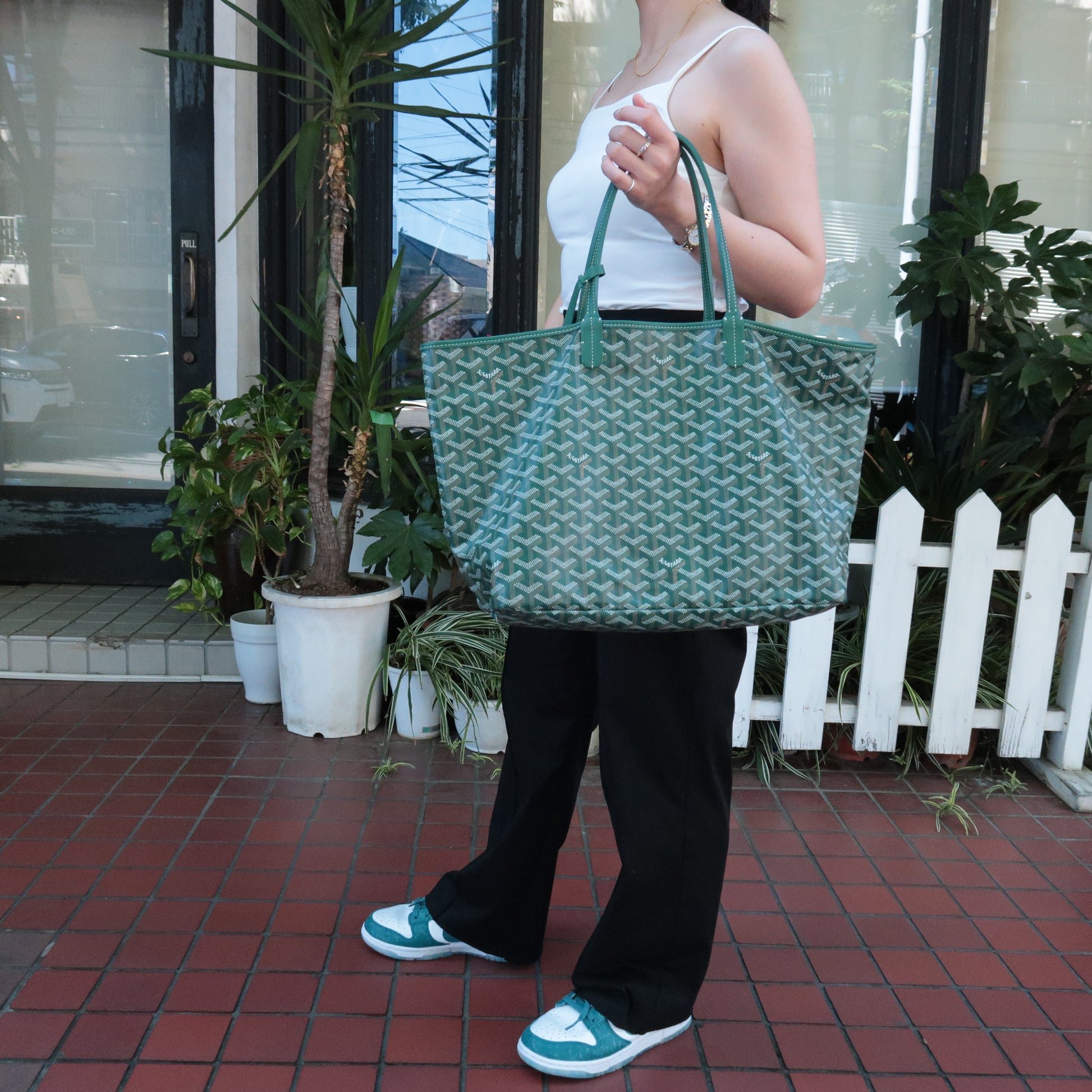 Goyard saint louis tote pm green Clearance