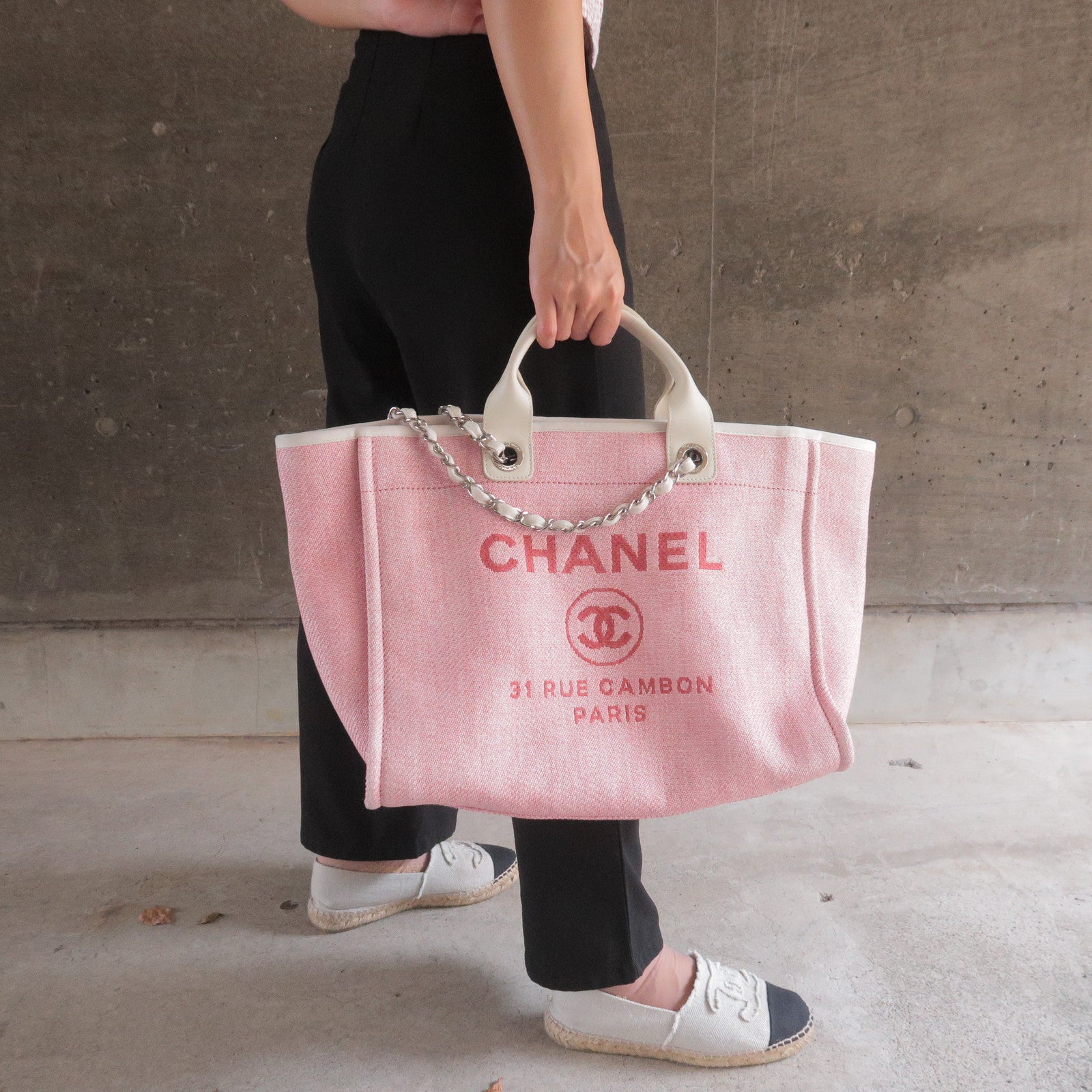 Chanel mixed fiber online shopping bag